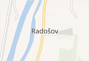 Radošov v obci Kyselka - mapa části obce