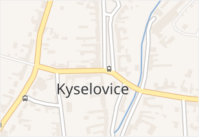 Kyselovice v obci Kyselovice - mapa části obce