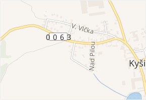 V Lukách v obci Kyšice - mapa ulice