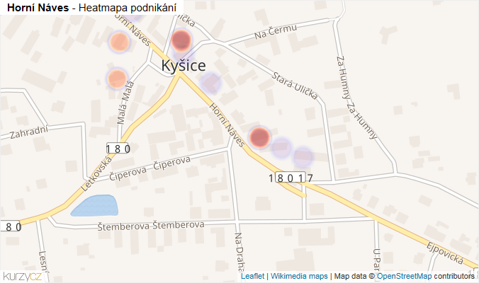 Mapa Horní Náves - Firmy v ulici.
