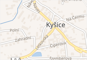 Malá v obci Kyšice - mapa ulice