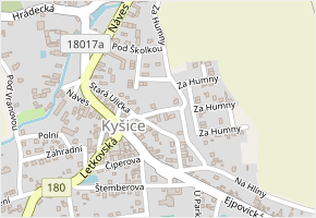 Na Čermu v obci Kyšice - mapa ulice