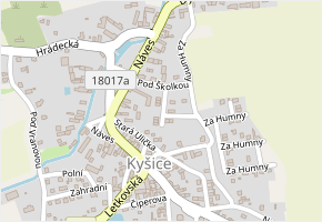 Slunečná v obci Kyšice - mapa ulice