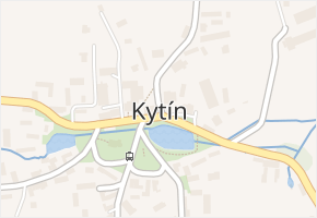 Kytín v obci Kytín - mapa části obce