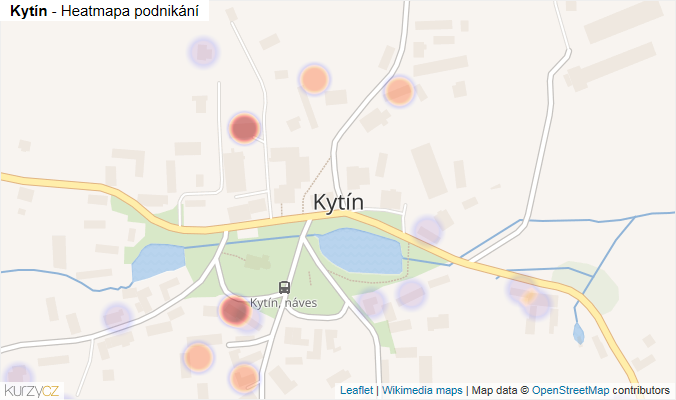 Mapa Kytín - Firmy v části obce.