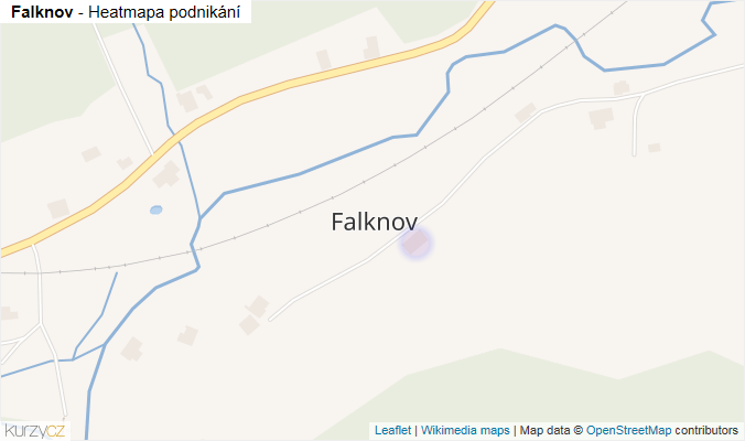 Mapa Falknov - Firmy v části obce.