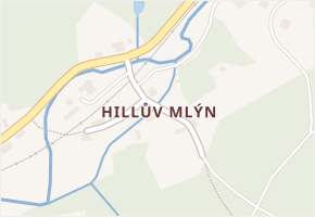 Hillův Mlýn v obci Kytlice - mapa části obce