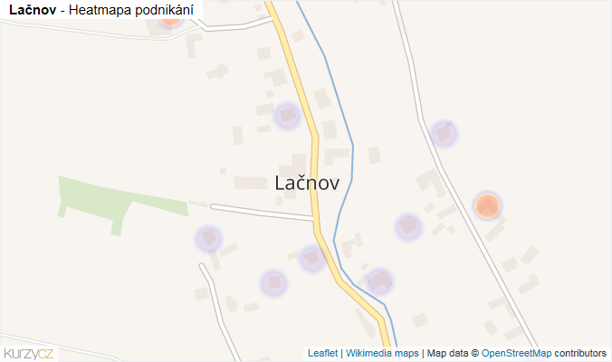 Mapa Lačnov - Firmy v části obce.
