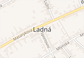 Ladná v obci Ladná - mapa části obce