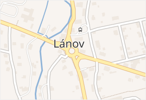 Prostřední Lánov v obci Lánov - mapa části obce