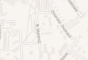 B. Martinů v obci Lanškroun - mapa ulice