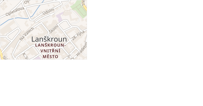B. Němcové v obci Lanškroun - mapa ulice