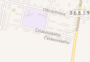 Čelakovského v obci Lanškroun - mapa ulice