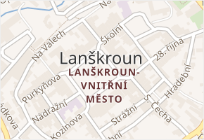 Lanškroun-Vnitřní Město v obci Lanškroun - mapa části obce