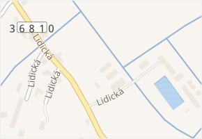Lidická v obci Lanškroun - mapa ulice