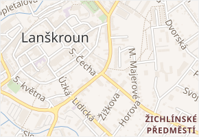 Malé náměstí v obci Lanškroun - mapa ulice