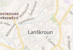 Na Valech v obci Lanškroun - mapa ulice