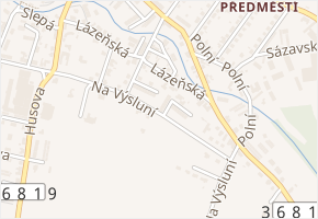 Na Výsluní v obci Lanškroun - mapa ulice