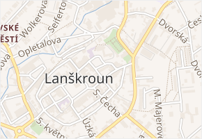 nám. A. Jiráska v obci Lanškroun - mapa ulice