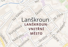 nám. J. M. Marků v obci Lanškroun - mapa ulice