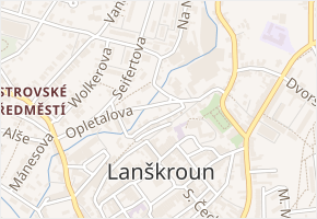 Opletalova v obci Lanškroun - mapa ulice