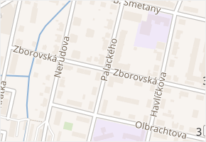 Palackého v obci Lanškroun - mapa ulice
