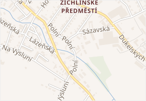 Polní v obci Lanškroun - mapa ulice