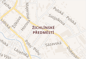 Sázavská v obci Lanškroun - mapa ulice