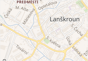 Sládkova v obci Lanškroun - mapa ulice