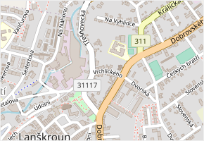 Vrchlického v obci Lanškroun - mapa ulice
