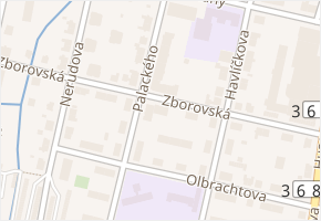 Zborovská v obci Lanškroun - mapa ulice