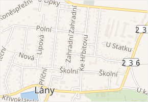 Krátká v obci Lány - mapa ulice
