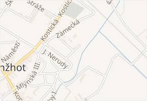 B. Němcové v obci Lanžhot - mapa ulice