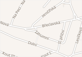 Břeclavská v obci Lanžhot - mapa ulice