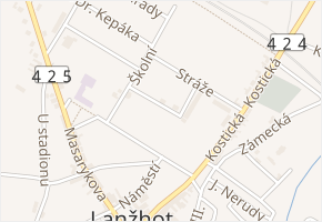 Krátká v obci Lanžhot - mapa ulice