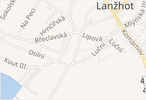 Lesíčková v obci Lanžhot - mapa ulice