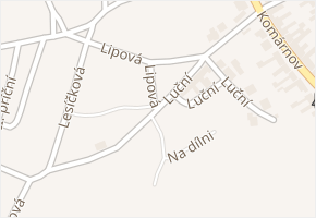 Luční v obci Lanžhot - mapa ulice