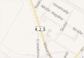 Masarykova v obci Lanžhot - mapa ulice
