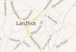 Mlýnská III. v obci Lanžhot - mapa ulice