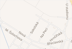Sokolská v obci Lanžhot - mapa ulice