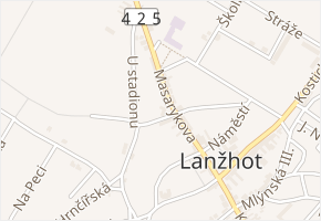 Souhrady v obci Lanžhot - mapa ulice