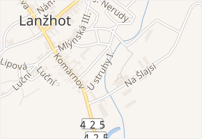 U struhy I. v obci Lanžhot - mapa ulice