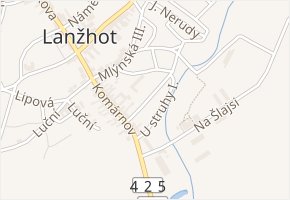 U struhy II. v obci Lanžhot - mapa ulice