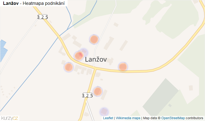 Mapa Lanžov - Firmy v části obce.