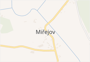 Miřejov v obci Lanžov - mapa části obce