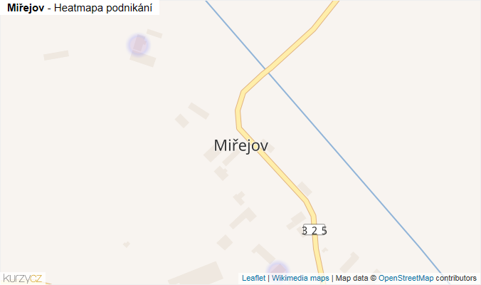 Mapa Miřejov - Firmy v části obce.