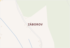 Záborov v obci Lanžov - mapa části obce