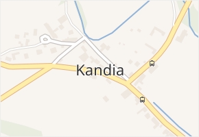 Kandia v obci Laškov - mapa části obce