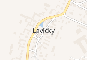 Lavičky v obci Lavičky - mapa části obce