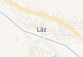 Láz v obci Láz - mapa části obce